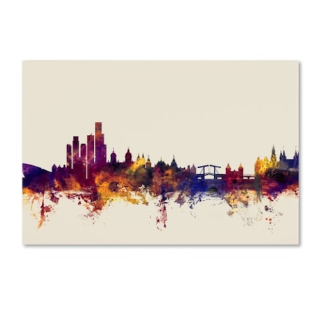 Michael Tompsett 'Amsterdam Netherlands Skyline' Canvas Art,12x19